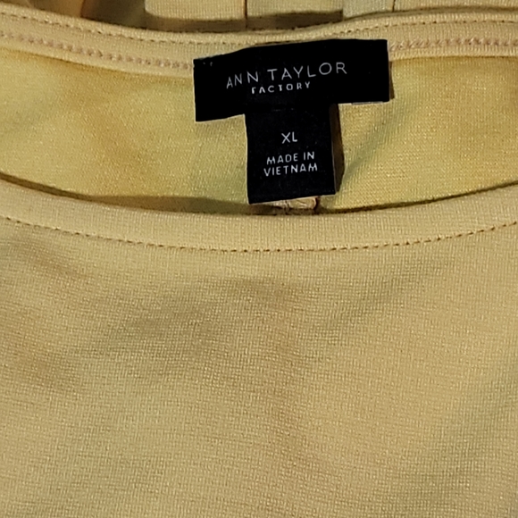 Ann Taylor Factory Sz Xl yellow Top - Picture 7 of 8